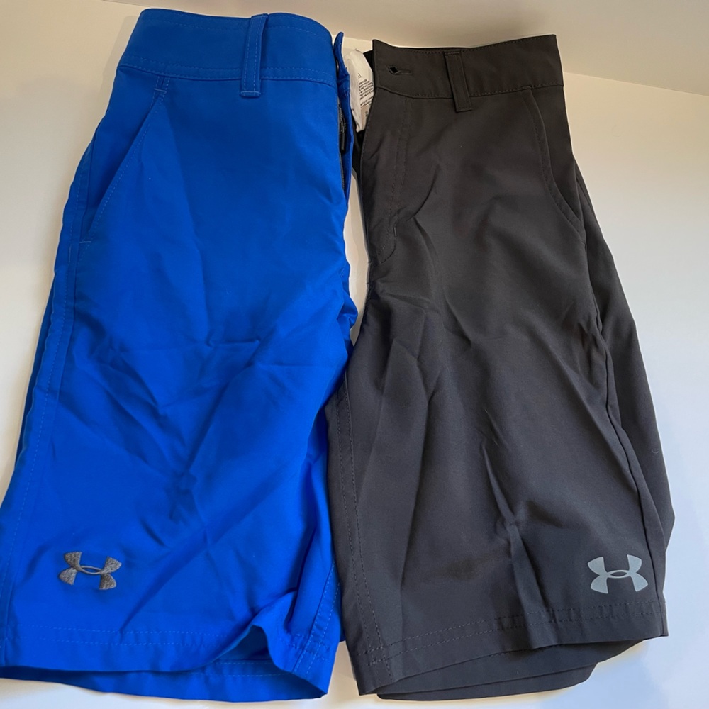 BOYS UNDER ARMOUR SIZE 10 golf shorts